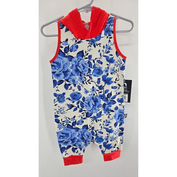 NWT Rags to‎ Raches Sleeveless Floral Romper Baby Boy Size 12-18 months - Picture 1 of 6
